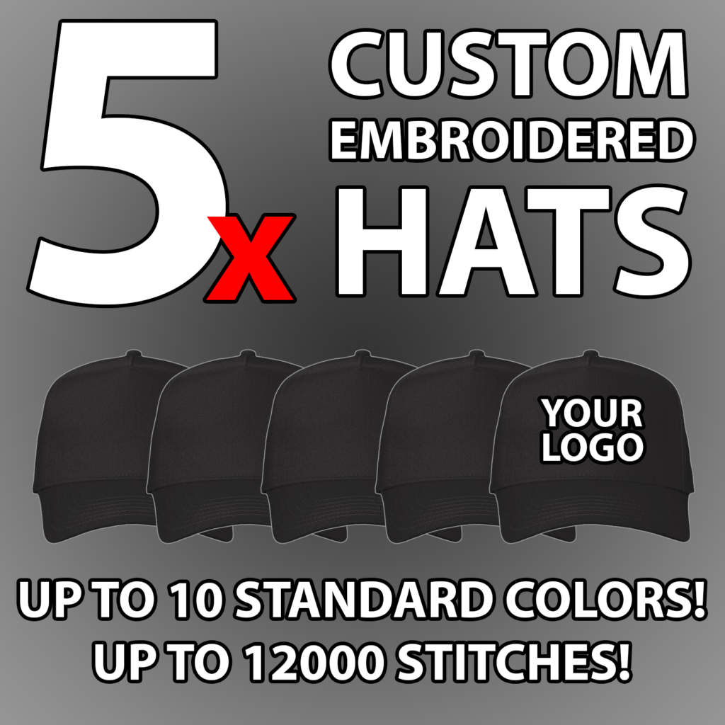 Custom Embroidered Hat Bundle 5-Pack